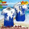 Shrewsbury Town FC Palm Tree Surfboard Personalized Name Button Shirt