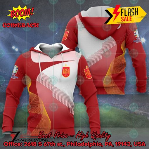 Spain National Football Team Euro 2024 3D T-shirt Hoodie Apparel