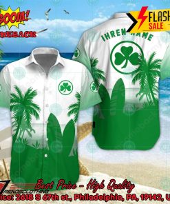 SpVgg Greuther Furth Palm Tree Surfboard Personalized Name Button Shirt