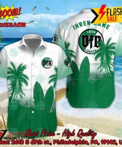 VfB Lubeck Palm Tree Surfboard Personalized Name Button Shirt