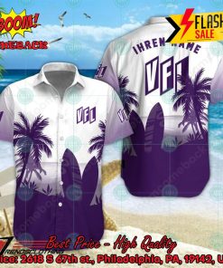 VfL Osnabruck Palm Tree Surfboard Personalized Name Button Shirt