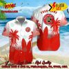 Tranmere Rovers FC Palm Tree Surfboard Personalized Name Button Shirt