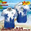 Wrexham AFC Palm Tree Surfboard Personalized Name Button Shirt