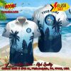 Wrexham AFC Palm Tree Surfboard Personalized Name Button Shirt