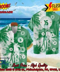 Yverdon-Sport FC Big Logo Coconut Tree Hawaiian Shirt