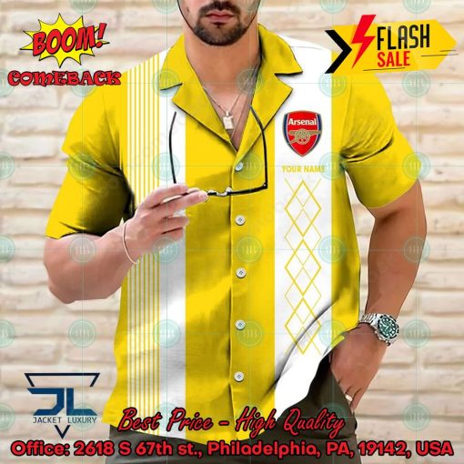 Arsenal FC Multicolor Personalized Name Hawaiian Shirt