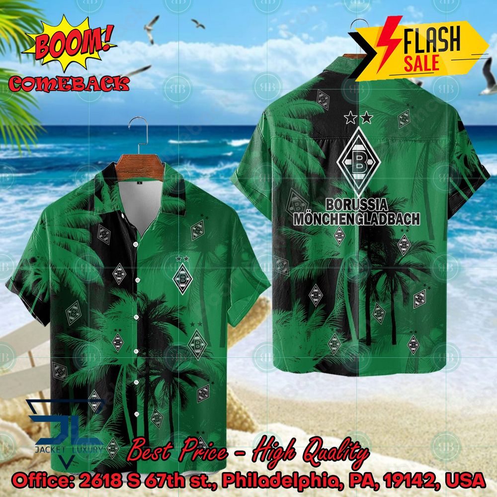 Borussia Monchengladbach Coconut Tree Hawaiian Shirt