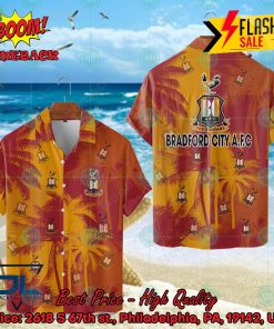 Bradford City FC Coconut Tree Hawaiian Shirt