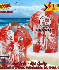 Crawley Town FC Coconut Tree Hawaiian Shirt