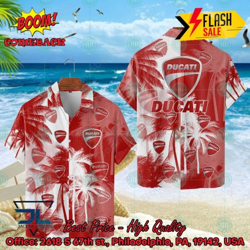 Ducatti Coconut Tree Hawaiian Shirt