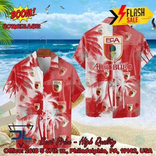 FC Augsburg Coconut Tree Hawaiian Shirt