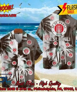 FC St. Pauli Coconut Tree Hawaiian Shirt