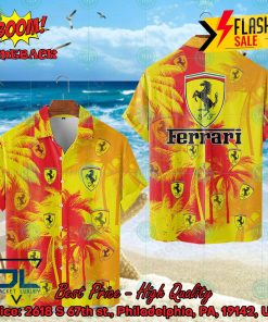 Ferrari Coconut Tree Hawaiian Shirt