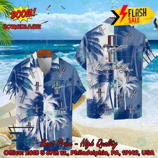 Ford Mustang Coconut Tree Hawaiian Shirt