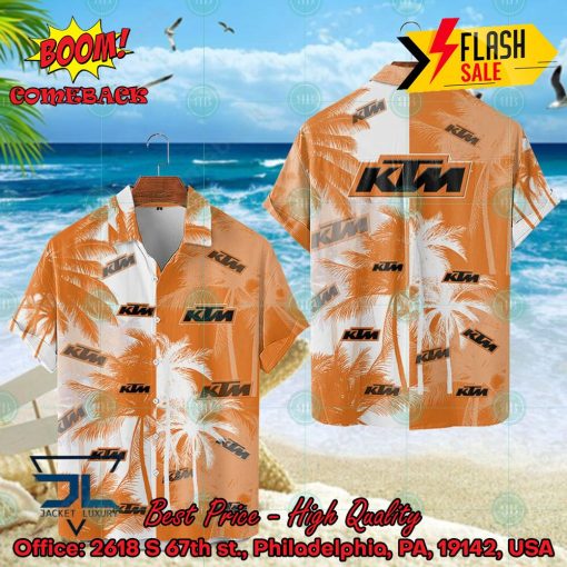 KTM Racing Coconut Tree Hawaiian Shirt