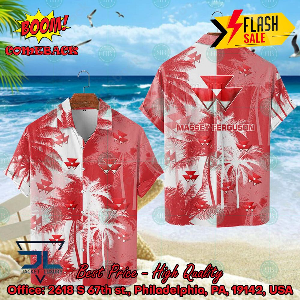 Massey Ferguson Coconut Tree Hawaiian Shirt