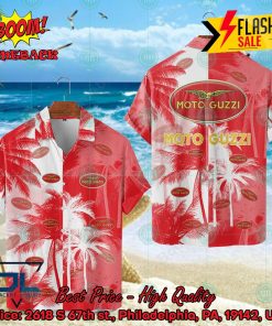 Moto Guzzi Coconut Tree Hawaiian Shirt