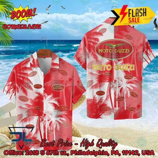 Moto Guzzi Coconut Tree Hawaiian Shirt