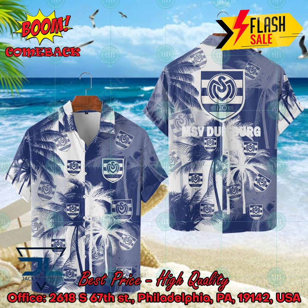 MSV Duisburg Coconut Tree Hawaiian Shirt