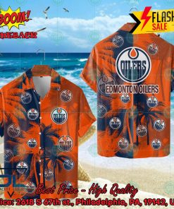 NHL Edmonton Oilers Coconut Tree Hawaiian Shirt