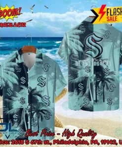 NHL Seattle Kraken Coconut Tree Hawaiian Shirt