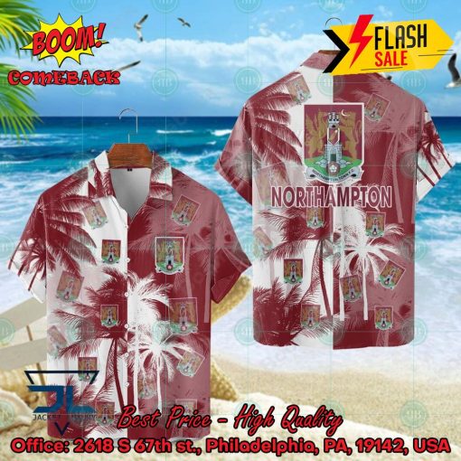 Northampton Town FC Coconut Tree Hawaiian Shirt