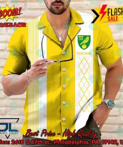 Norwich City FC Multicolor Personalized Name Hawaiian Shirt