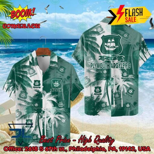 Plymouth Argyle FC Coconut Tree Hawaiian Shirt