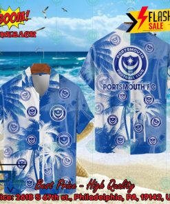 Portsmouth FC Coconut Tree Hawaiian Shirt