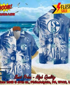 Schalke 04 Coconut Tree Hawaiian Shirt