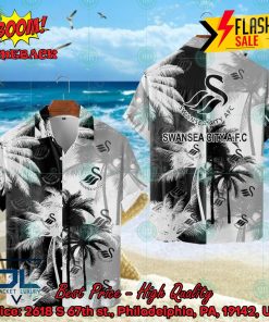 Swansea City AFC Coconut Tree Hawaiian Shirt