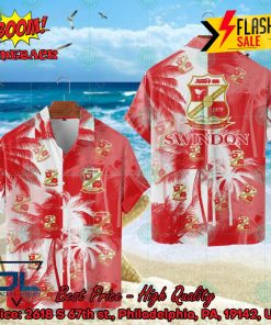 Swindon Town FC Coconut Tree Hawaiian Shirt