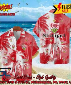 VfB Stuttgart Coconut Tree Hawaiian Shirt
