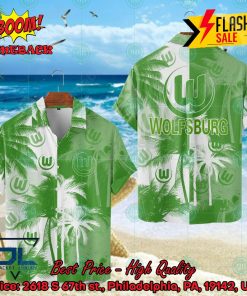VfL Wolfsburg Coconut Tree Hawaiian Shirt