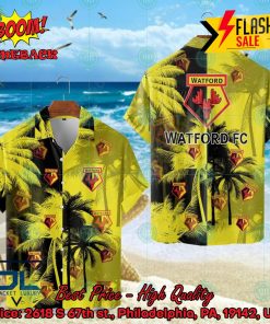 Watford FC Coconut Tree Hawaiian Shirt