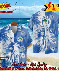 Wigan Athletic FC Coconut Tree Hawaiian Shirt