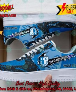 Personalized Name 1. FC Magdeburg Trending 2024 Custom Nike Air Force Sneakers