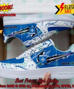 Personalized Name AJ Auxerre Trending 2024 Custom Nike Air Force Sneakers