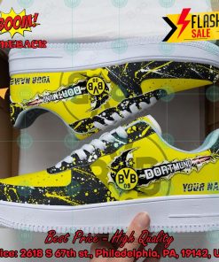 Personalized Name Borussia Dortmund Trending 2024 Custom Nike Air Force Sneakers