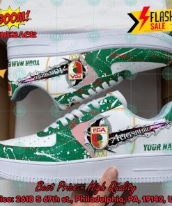 Personalized Name FC Augsburg Trending 2024 Custom Nike Air Force Sneakers