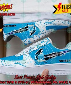 Personalized Name Olympique de Marseille Trending 2024 Custom Nike Air Force Sneakers