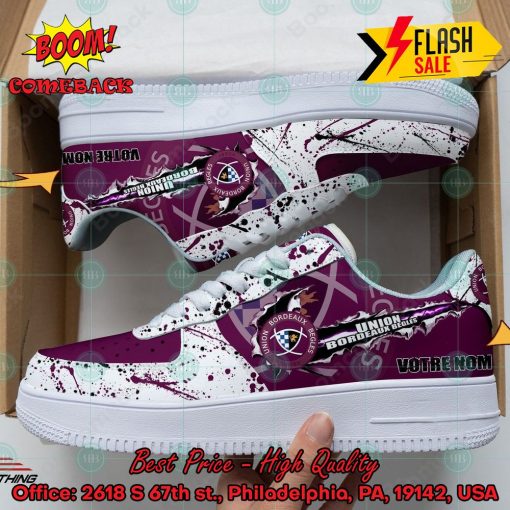 Personalized Name Union Bordeaux Begles Trending 2024 Custom Nike Air Force Sneakers