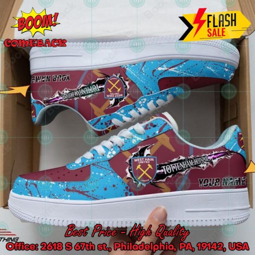 Personalized Name West Ham United FC Trending 2024 Custom Nike Air Force Sneakers