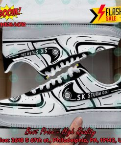 SK Sturm Graz Hot Trend 2024 Custom Nike Air Force Sneakers