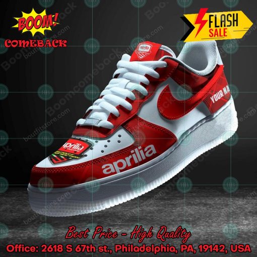 Aprilia Personalized Name Custom Nike Air Force Sneakers