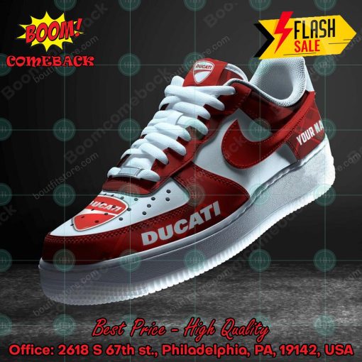 Ducati Personalized Name Custom Nike Air Force Sneakers