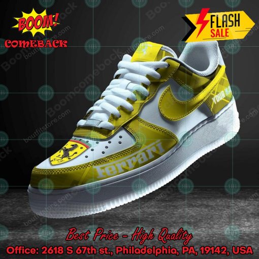 Ferrari Personalized Name Custom Nike Air Force Sneakers