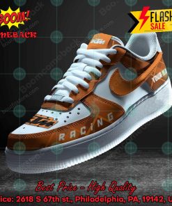 KTM Racing Personalized Name Custom Nike Air Force Sneakers