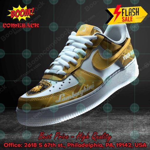 Lamborghini Personalized Name Custom Nike Air Force Sneakers