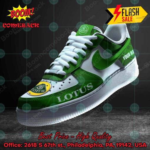 Lotus Cars Personalized Name Custom Nike Air Force Sneakers